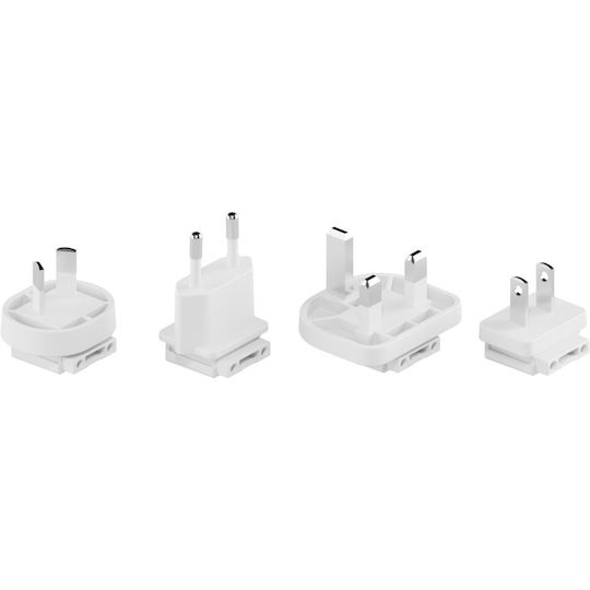 Alogic GaN Charger with USB-A Port and 2 USB-C Ports and USB-C - USB-C Cable 67W White