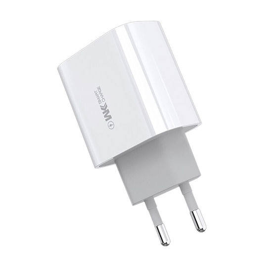 WK Φορτιστής Χωρίς Καλώδιο με Θύρα USB-A και Θύρα USB-C 20W Quick Charge 3.0 / Power Delivery Λευκός (WP-U53)