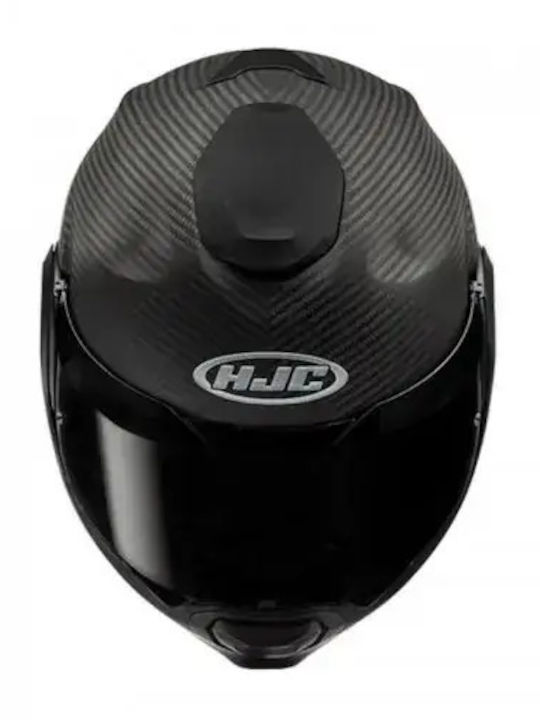 HJC F100 Carbon Matte Black Motorcycle Helmet Flip-Up ECE 22.06 1600gr with Pinlock and Sun Visor