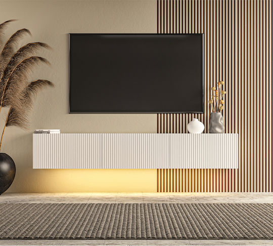 TV Stand with LED Lighting Synthetic Wood M150xD31xH29cm