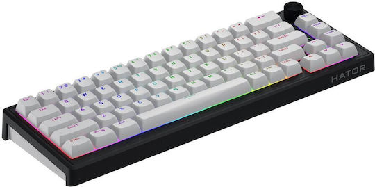 HATOR Skyfall 60 Ασύρματο Gaming Μηχανικό Πληκτρολόγιο 60% με RGB φωτισμό (Αγγλικό US) Aurum Sterling Linear