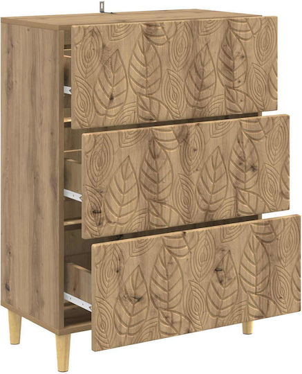 Wooden Oak Bedroom Chest of Drawers 66x34.5x90cm