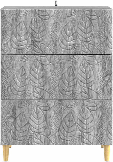 Comodă Dormitor din Lemn Gri 66x34.5x90 cm