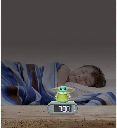 Lexibook Disney Star Wars Digital Alarm Clock Grogu 3D Night Light Figure Sound Effects 25.rl800sw