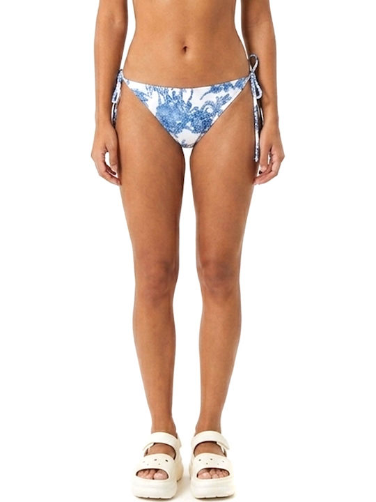 Slip Bikini Cu Dantelă Albastru Deschis