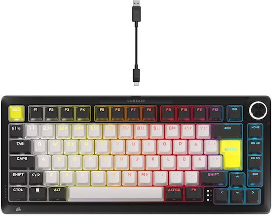 Corsair Makr Pro 75 Безжична Hall Effect Гейминг Клавиатура 75% с RGB осветление (Международен английски език)