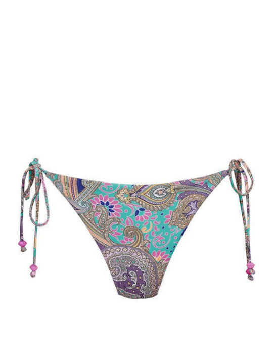 Bikinihosen mit Schnürung Rosa