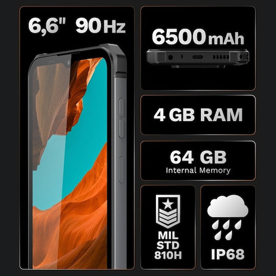 Kruger & Matz DRIVE 11 Single SIM (4/64GB) Smartphone Rezistent Negru
