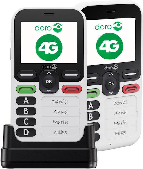 Doro Leva X10 Single SIM Κινητό με Μεγάλα Κουμπιά Λευκό