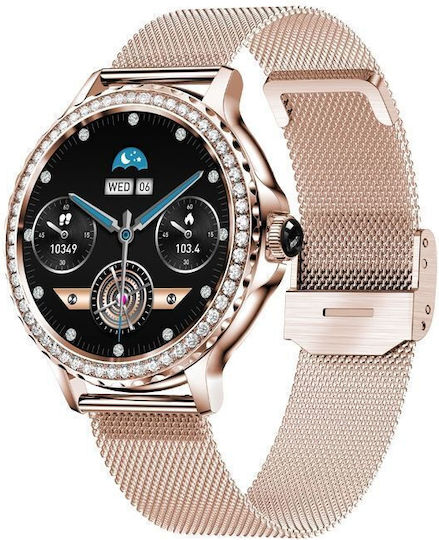 Veltori VT320-1 Smartwatch mit Herzfrequenzsensoren Rose Gold