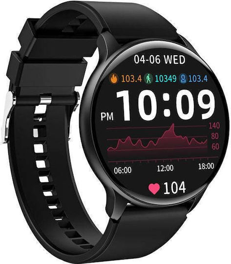 Veltori VT160-1 Smartwatch mit Herzfrequenzsensoren Schwarz