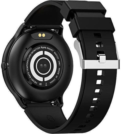 Veltori VT160-1 Smartwatch mit Herzfrequenzsensoren Schwarz