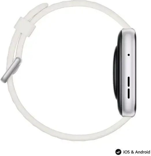 Huawei Watch Fit 5 Aluminium 42mm Αδιάβροχο με Παλμογράφο (Λευκό)