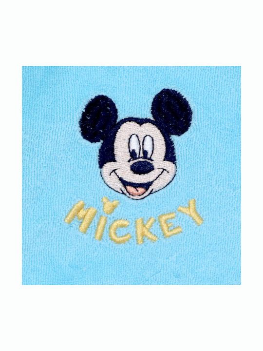 Disney Baby Bathrobe Hooded Mickey Mouse Light Blue