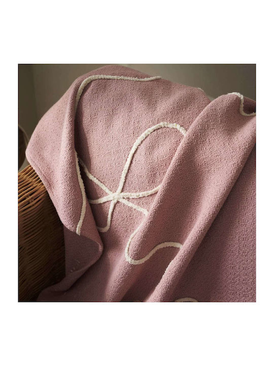 Gofis Home Elowen Ριχτάρι Πολυθρόνας Ζακάρ 140x180εκ. Magnolia Rose