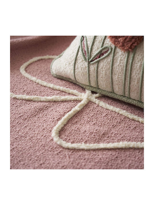 Gofis Home Elowen Ριχτάρι Πολυθρόνας Ζακάρ 140x180εκ. Magnolia Rose