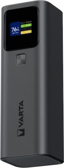 Varta Power Bank 27000mAh 140W με Θύρα USB-A και Θύρα USB-C Power Delivery Μαύρο