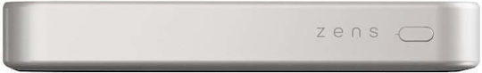 Zens Baterie Externă MagSafe Qi2 10000mAh 15W Cu Port USB-C Power Delivery Albă