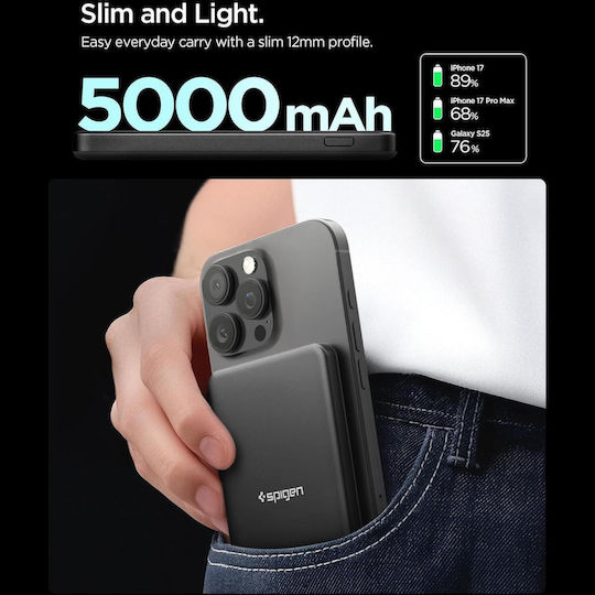 Spigen MagSafe Power Bank 5000mAh 22.5W with USB-C Port Black