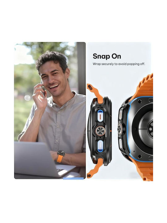 Samsung Galaxy Watch Ultra Ultra 2025 Xdfind Scale Frame Pc Hollow Watch Cover Titanium Grey + Orange Xdfind