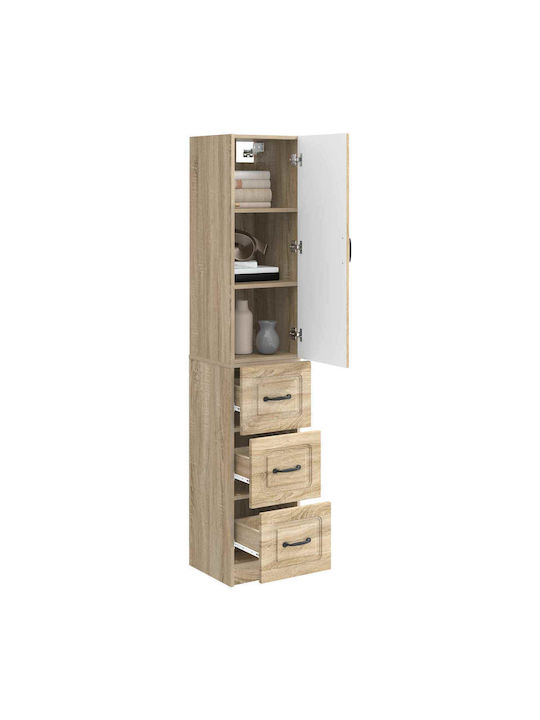Metal Storage Cabinet with 2 Drawers L33xW34.5xH87cm