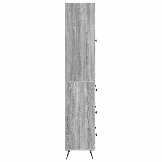 vidaXL Bathroom Column Cabinet Wall Hung M66xD34.5xH90cm Sonoma