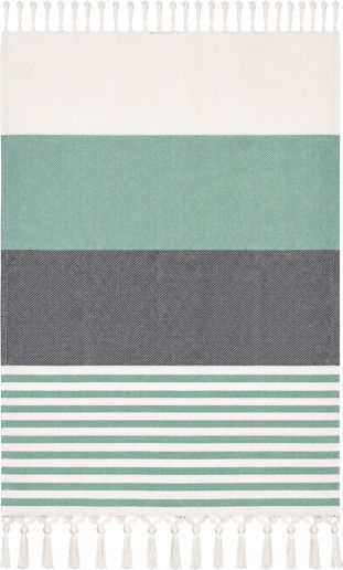 Morena Spain Green Beach Towel With Fringes 100x173cm SM-MATI-26TW-GRN