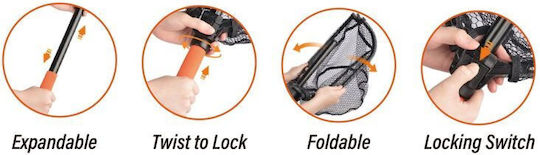 Asuka Silicone U-folding Landing Net 24" Sul-240nt