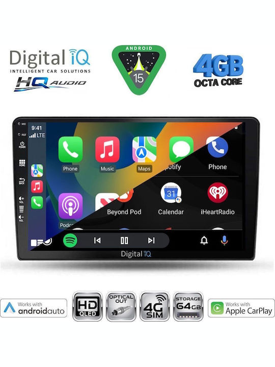 Digital IQ Car Audio System for Toyota Highlander 2014-2019 Bluetooth USB WiFi GPS Apple CarPlay Android Auto with 10" Touch Screen