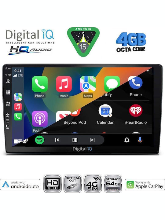 Digital IQ Car Audio System for Toyota Land Cruiser 1998-2003 Bluetooth USB WiFi GPS Apple CarPlay Android Auto with 9" Touch Screen