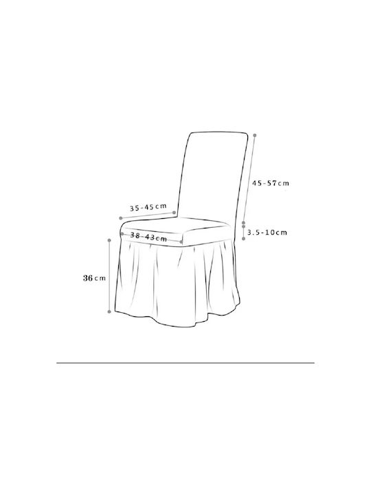 Rebeka Home Elastische Abdeckungen Für Stuhl Braun 6Stücke