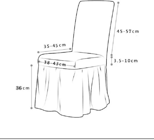 Rebeka Home Elastische Abdeckung Für Stuhl Braun 6Stücke Rebeka Home Elastische Abdeckung Für Stuhl Braun 6Stücke