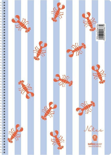 Salko Paper Spiral Ruled Notebook A4 120 Paper Sheets 4 Subjects