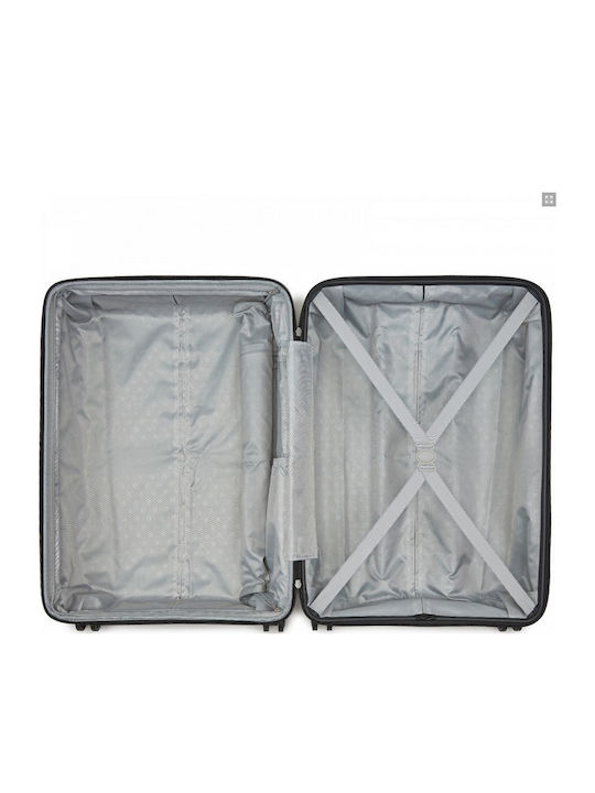 Miss Lulu Large Hard Travel Suitcase Grey Height 75cm