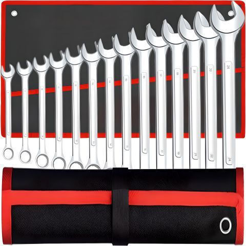 Set 14 Chei Poligonale Combinate Zola 8-24 Mm Oțel Crom Vanadiu Husă De Depozitare