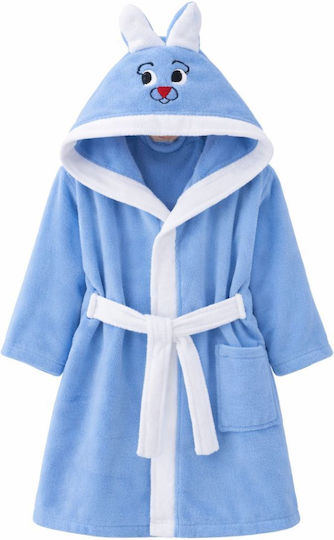 Rebeka Home Kids Bathrobe Budget Blue with Hood