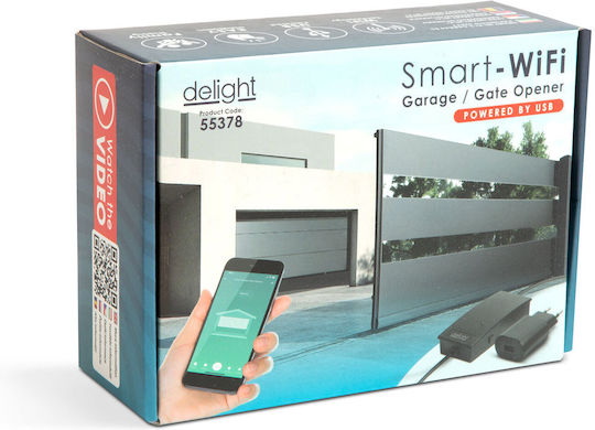 Deschizător Smart Wifi Pentru Garaj Control Telefon Senzor Deschidere Usb Alexa Google Negru