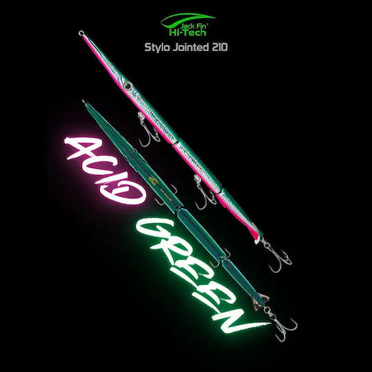 Jack Fin Stylo Artificial Bait Minnow Fluorescent White
