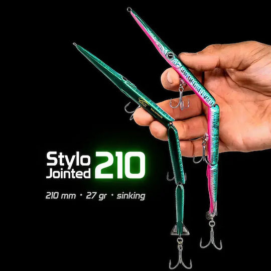 Jack Fin Stylo Artificial Bait Minnow Fluorescent White