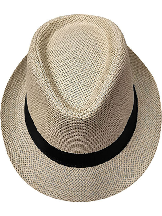 Summertiempo Fabric Men's Hat Fedora Ecru