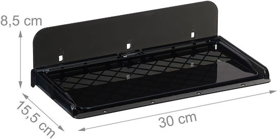 Relaxdays Raft De Perete 8.5x22x30cm Negru