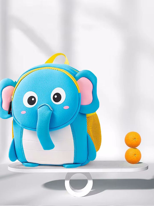 Giggles & Co. 3D Elephant Kindergarten Backpack Grey with Water Bottle Holder