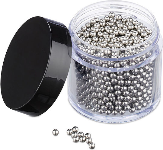 Relaxdays Cleaning Beads Set 1000 Pieces Black Silver Transparent 4x4.5x4.5 Cm