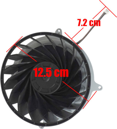 Console Cpu Cooling Fan Sony Playstation 5 Ps5 Disc Edition Cfi-1000a Cfi-1015a Cfi-1100a Cfi-1115a Digital Edition Cfi-1000b Cfi-1015b Cfi-1100b Cfi-1115b Nidec Lyp1240hgg4e 12v 2.5a 3pin 17 Blades Code 81758
