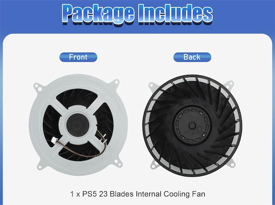 Console Cpu Cooling Fan Sony Playstation 5 Ps5 Disc Edition Cfi-1000a Cfi-1015a Cfi-1100a Cfi-1115a Digital Edition Cfi-1000b Cfi-1015b Cfi-1100b Cfi-1115b Lyp1240hgg4e 12v 2.5a 3pin 23 Blades Code 81759