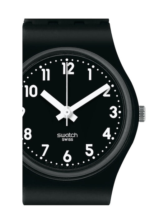 Swatch New Core Γυναικείο Ρολόι Μπαταρίας με Μαύρο Καουτσούκ Λουράκι