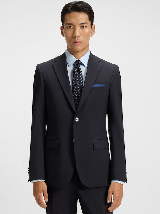 Men’s Suit Jacket With Slim Fit Blue