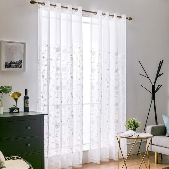 Miulee Παραθύρου με Τρουκς Gray 140x175εκ.