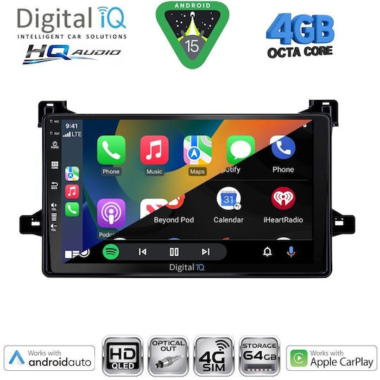 Digital IQ Ηχοσύστημα Αυτοκινήτου για Toyota Prius 2016-2020 (Bluetooth/USB/WiFi/GPS/Apple-Carplay/Android-Auto) με Οθόνη Αφής 9"