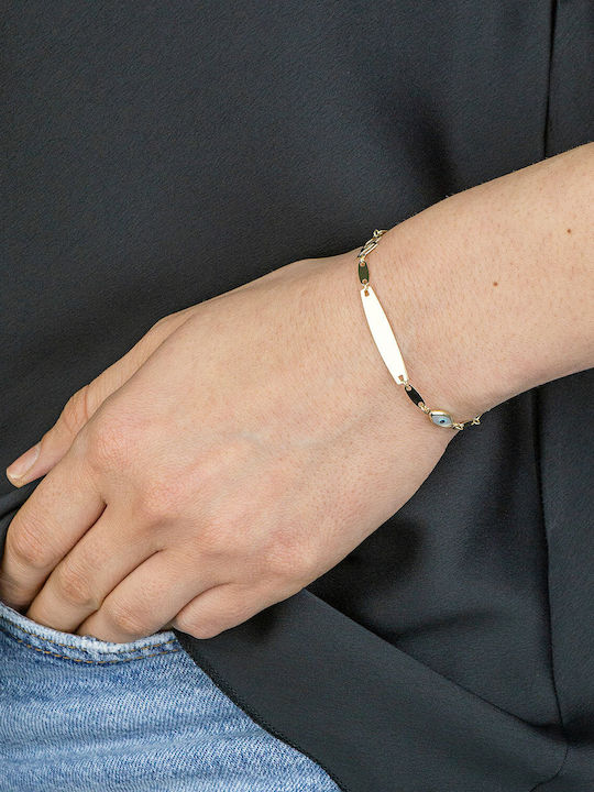 Kiriakos Gofas Βραχιόλι Ταυτότητα Χρυσό 14K